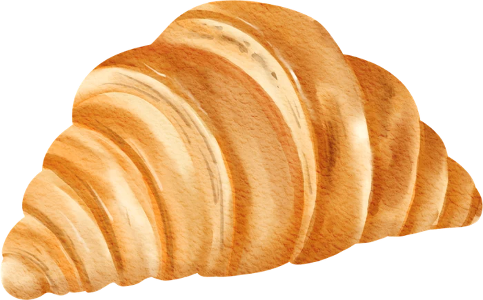 Watercolor croissant illustration